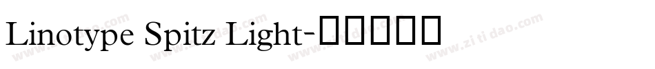 Linotype Spitz Light字体转换